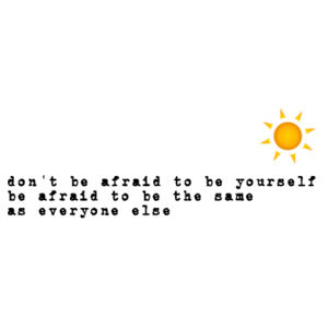 don't be afraid to be yourself - Mens Block T shirt Design