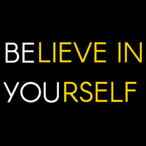 believe in yourself - Mens Block T shirt Design